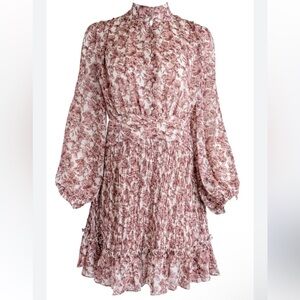 Ivy City Co Brynley Long Sleeve Dress‎ in Pink Floral Size XS